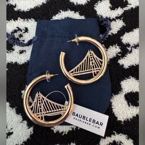 Baublebar Golden State Warriors Hoop Earrings